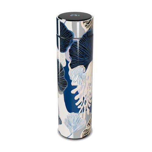 Garrafa Térmica Touch - Estampa Floral Azul