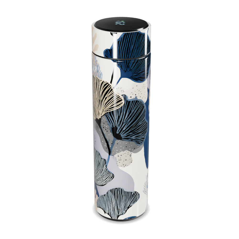 Garrafa Térmica Touch - Estampa Floral Azul