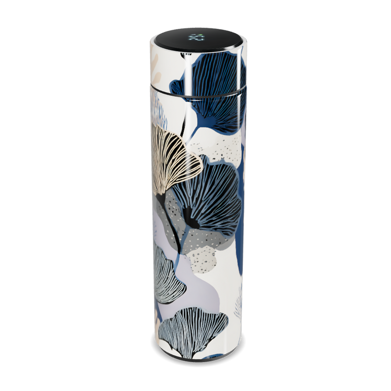 Garrafa Térmica Touch - Estampa Floral Azul