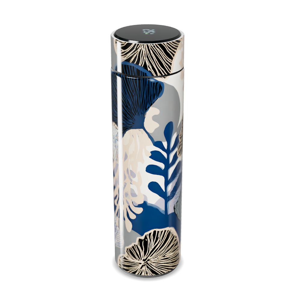 Garrafa Térmica Touch - Estampa Floral Azul