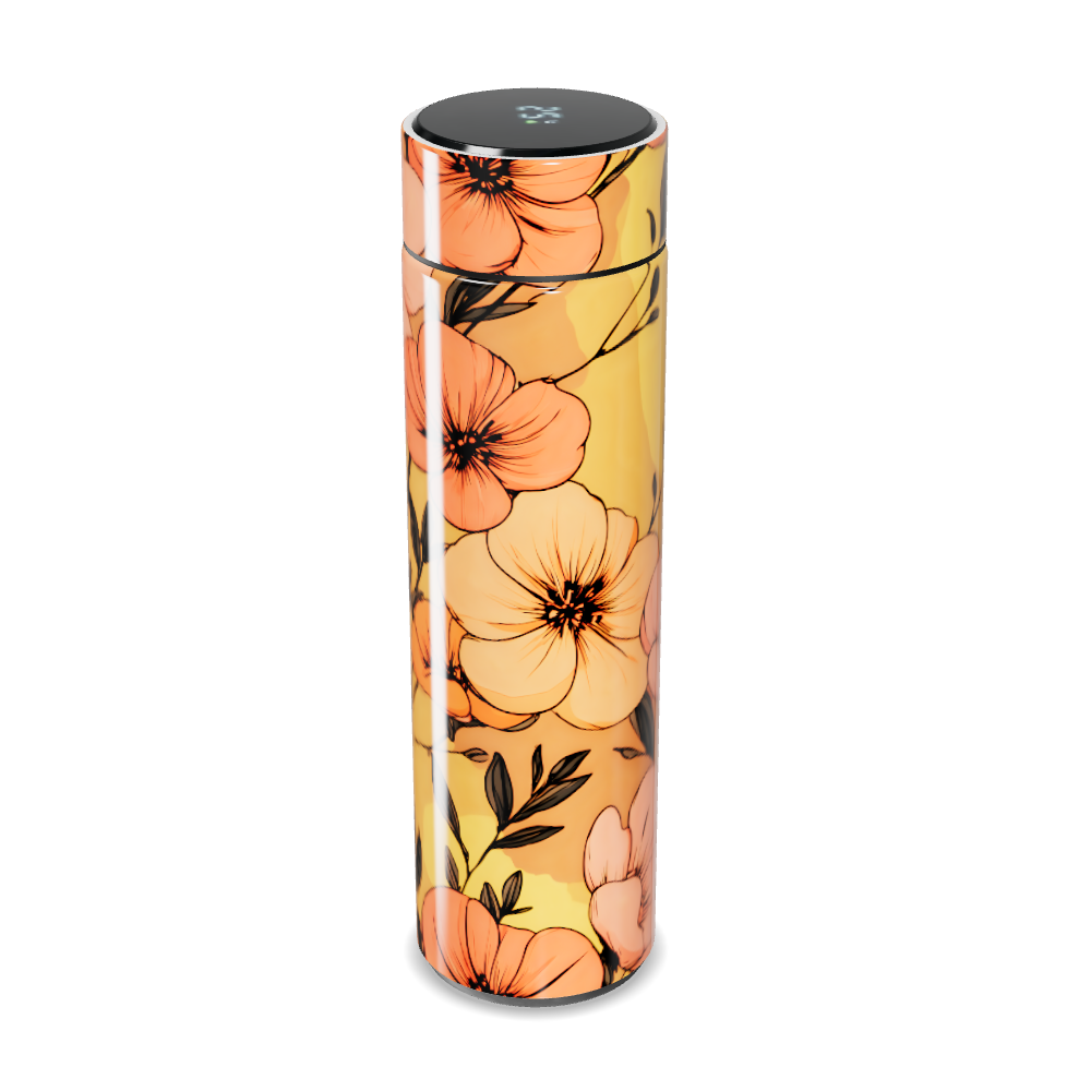 Garrafa Térmica Touch - Floral Amarela Digital