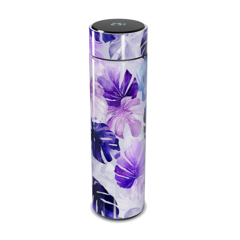 Garrafa Térmica Touch - Floral Roxa Digital