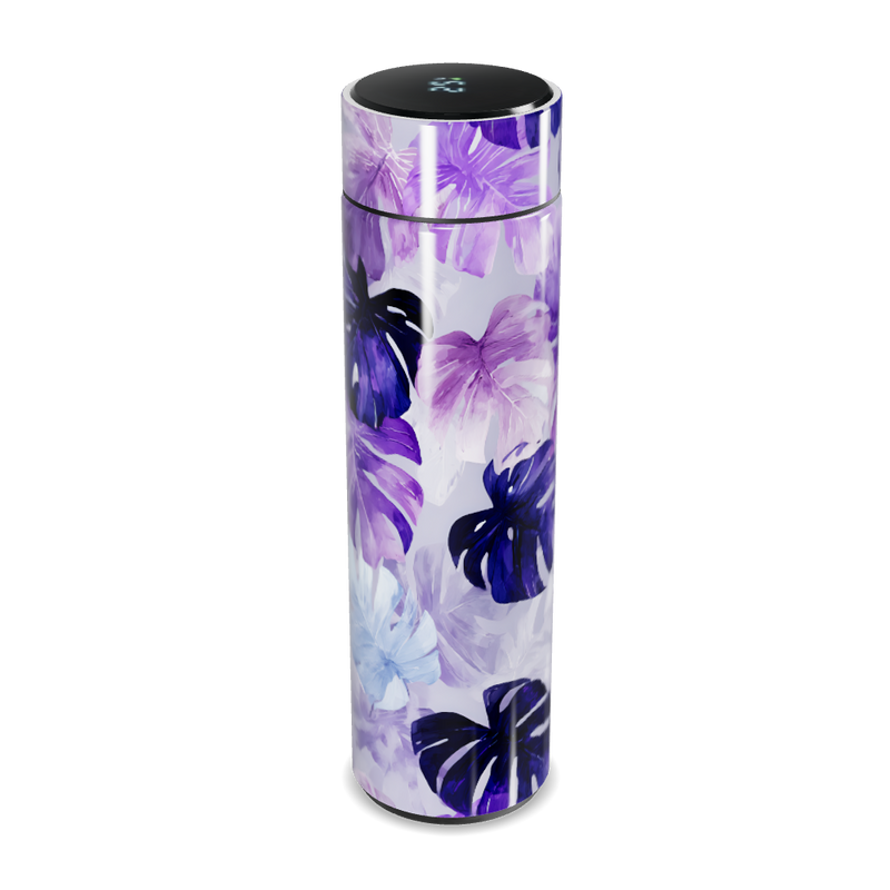 Garrafa Térmica Touch - Floral Roxa Digital