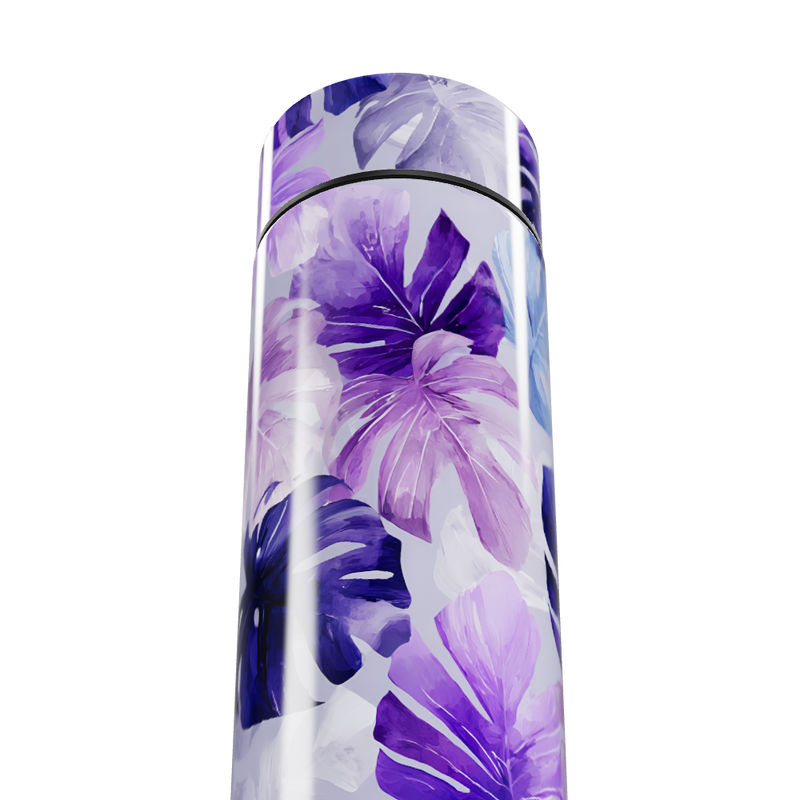 Garrafa Térmica Touch - Floral Roxa Digital