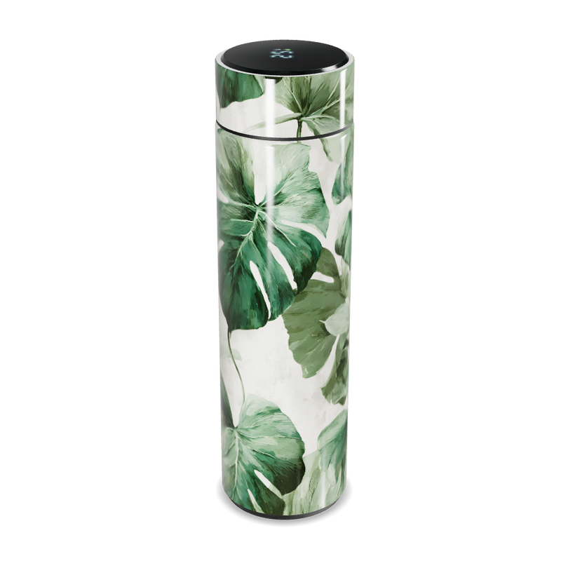 Garrafa Térmica Touch - Folhagem Verde Inox