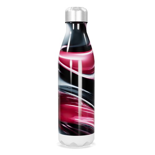 Garrafa Inox - Estampa Abstrata Vermelha