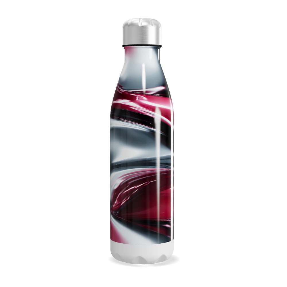 Garrafa Inox - Estampa Abstrata Vermelha
