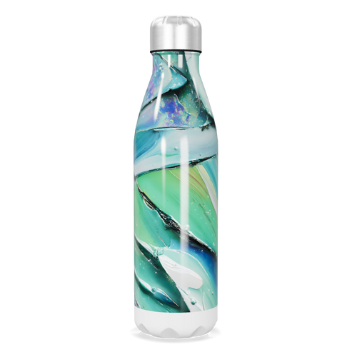 Garrafa Inox - Estampa Abstrata Colorida