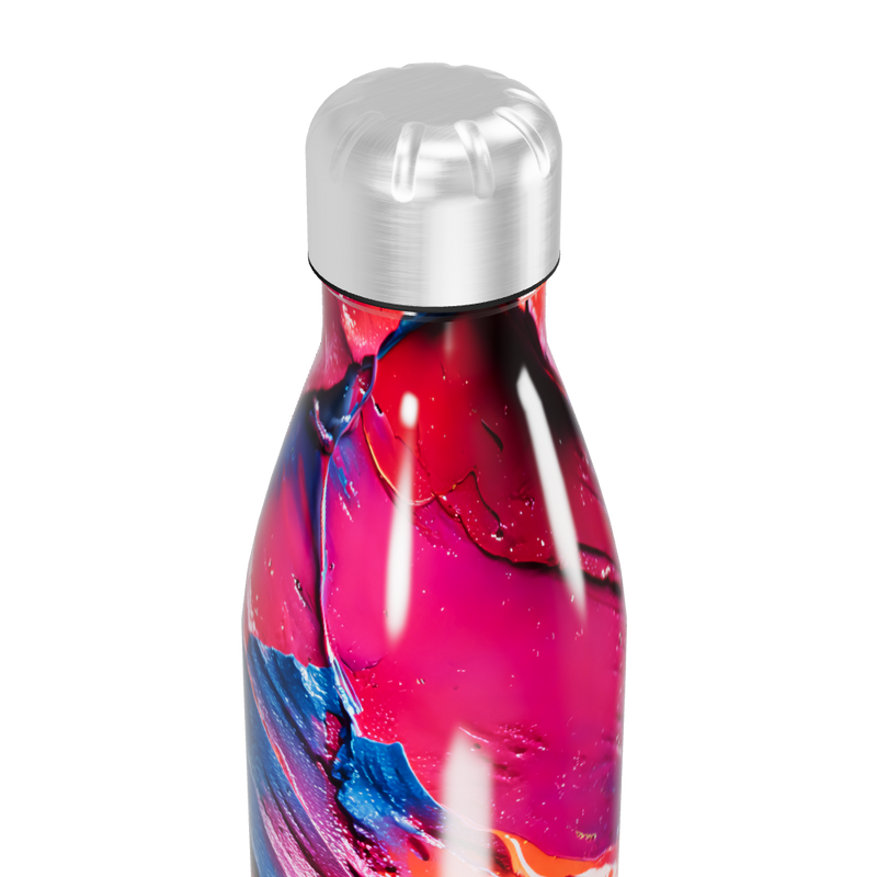 Garrafa Inox - Estampa Colorida Abstrata