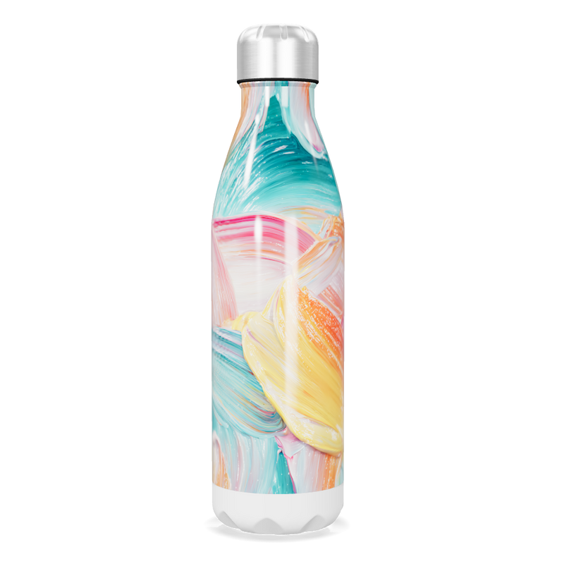 Garrafa Inox - Estampa Colorida Abstrata