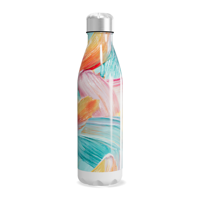 Garrafa Inox - Estampa Colorida Abstrata