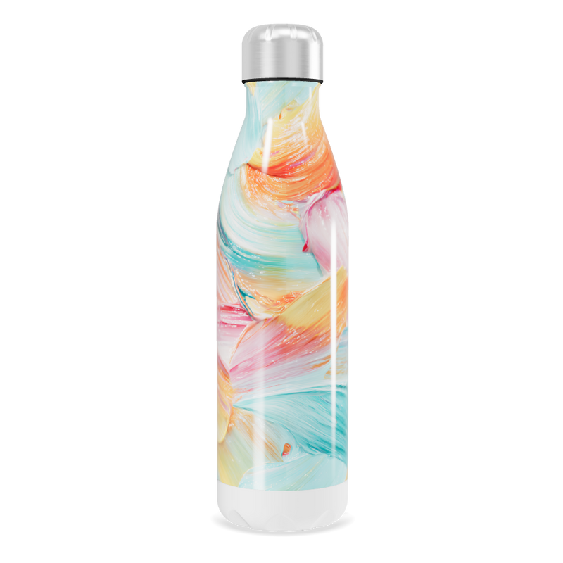 Garrafa Inox - Estampa Colorida Abstrata
