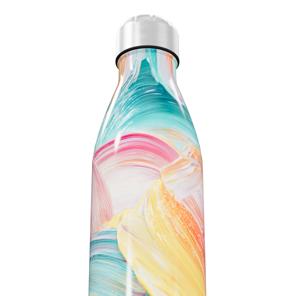 Garrafa Inox - Estampa Colorida Abstrata