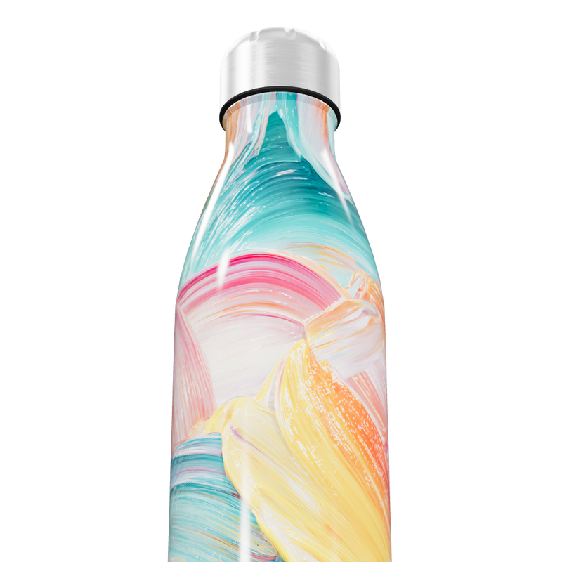 Garrafa Inox - Estampa Colorida Abstrata