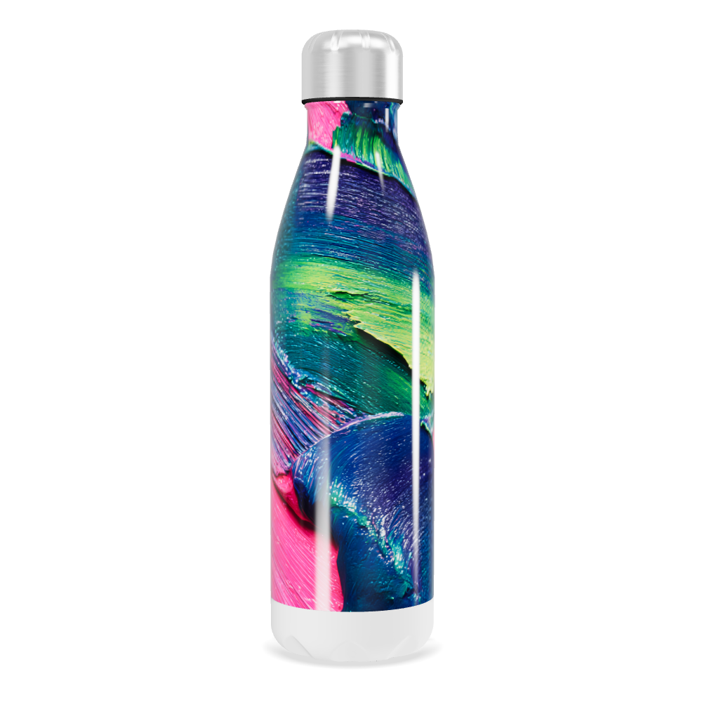 Garrafa Inox - Estampa Colorida Abstrata