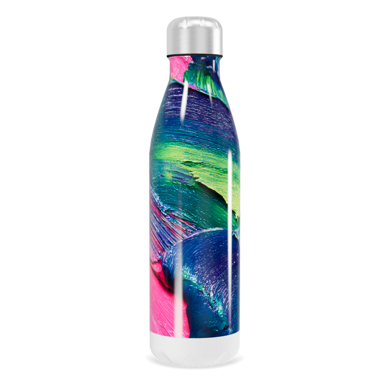 Garrafa Inox - Estampa Colorida Abstrata