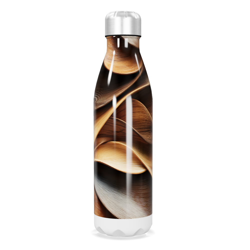 Garrafa Inox - Estampa Madeira Elegante