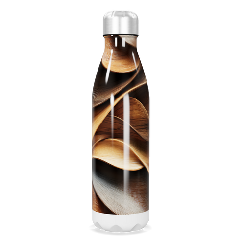 Garrafa Inox - Estampa Madeira Elegante
