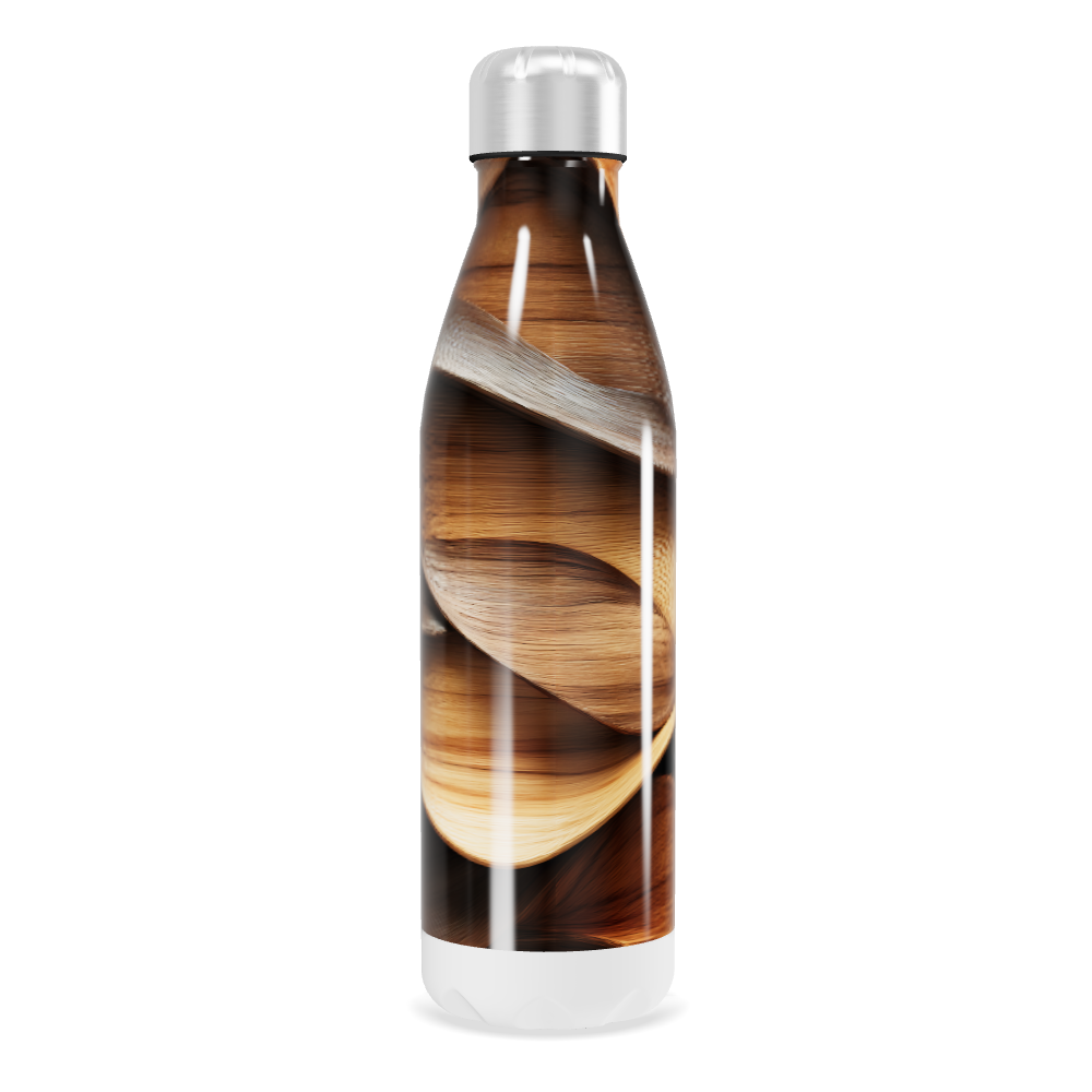 Garrafa Inox - Estampa Madeira Elegante