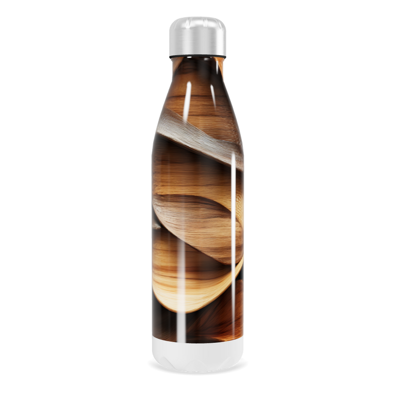 Garrafa Inox - Estampa Madeira Elegante