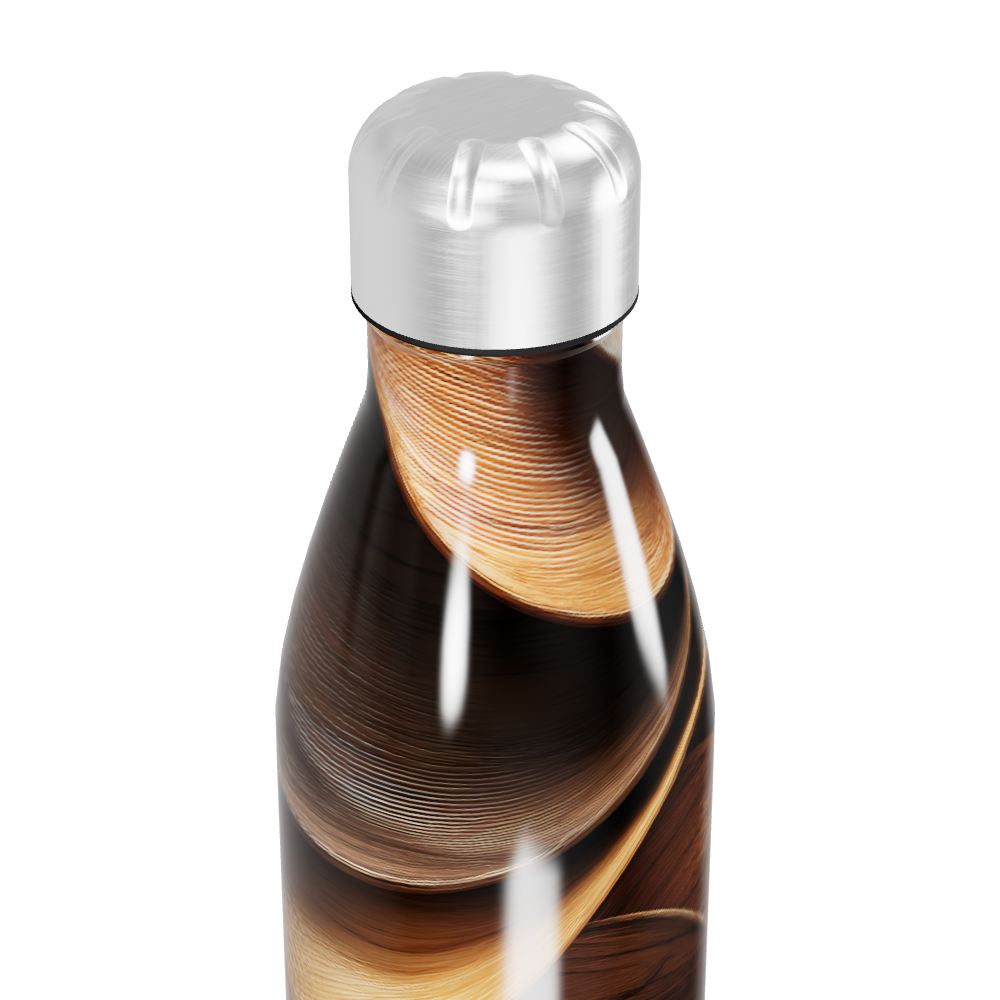 Garrafa Inox - Estampa Madeira Elegante
