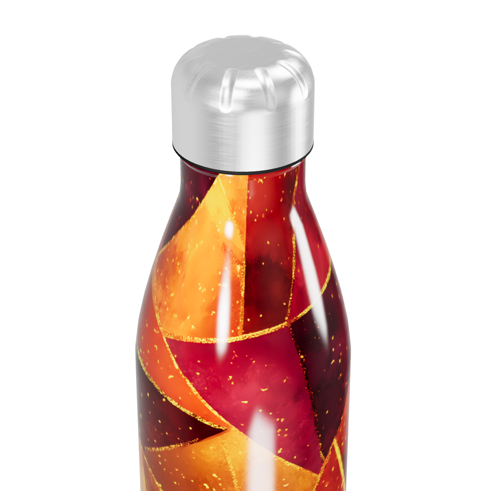 Garrafa Inox - Estampa Geométrica Colorida