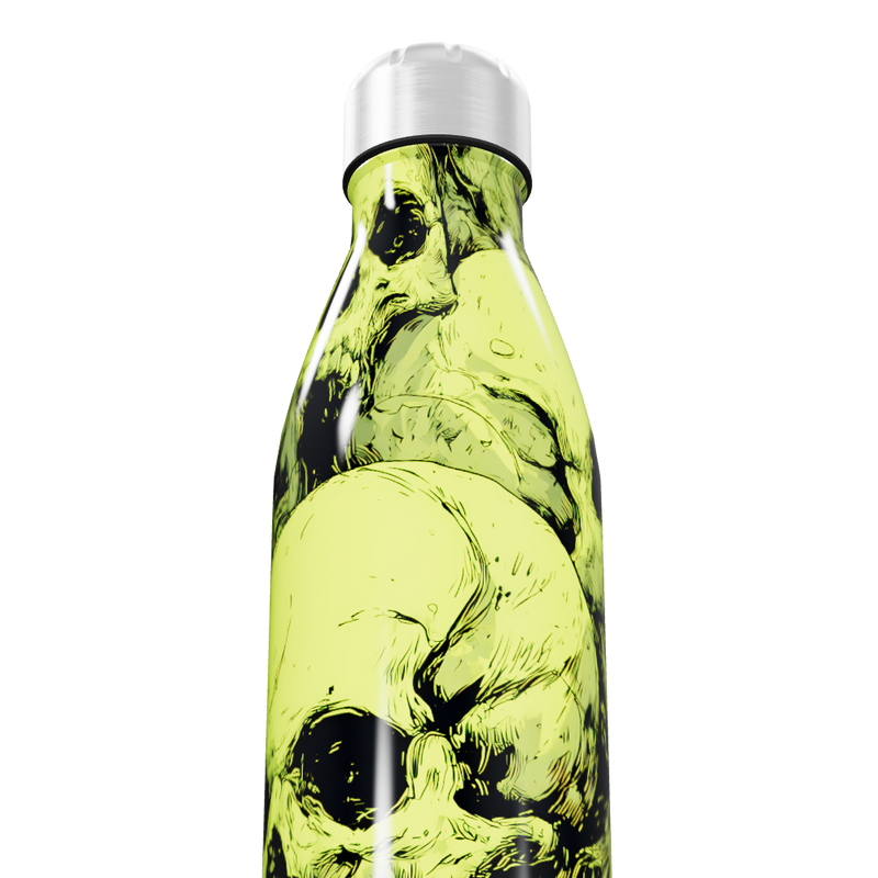 Garrafa Inox - Caveiras Neon