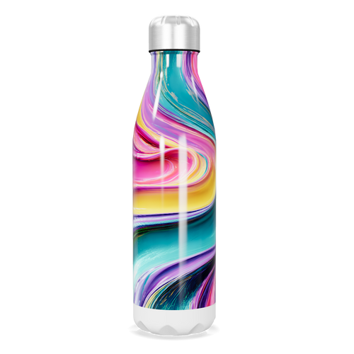 Garrafa Inox - Estampa Colorida Abstrata