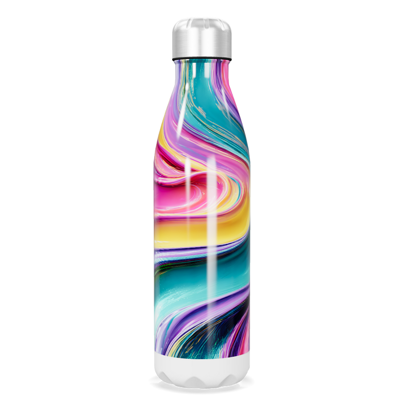 Garrafa Inox - Estampa Colorida Abstrata
