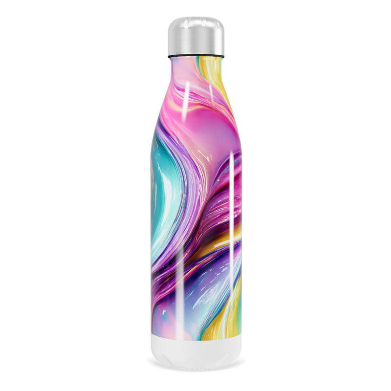 Garrafa Inox - Estampa Colorida Abstrata