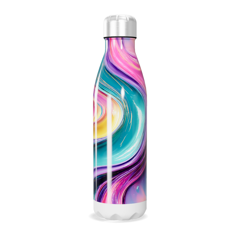 Garrafa Inox - Estampa Colorida Abstrata