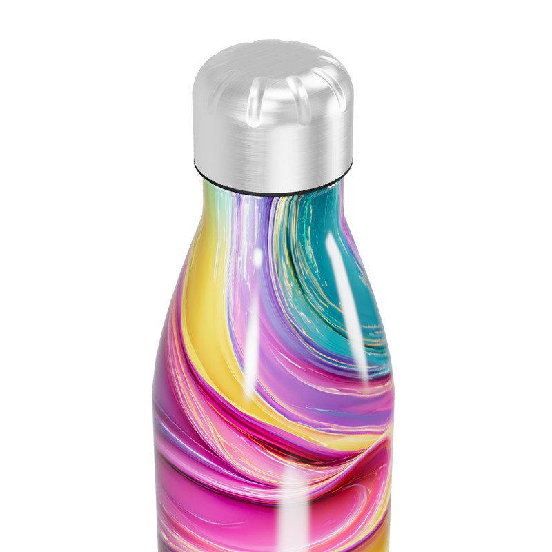 Garrafa Inox - Estampa Colorida Abstrata