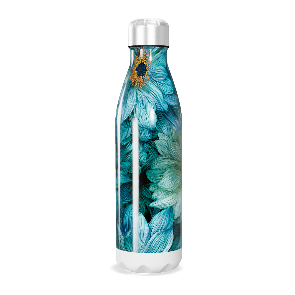 Garrafa Inox - Floral Azul
