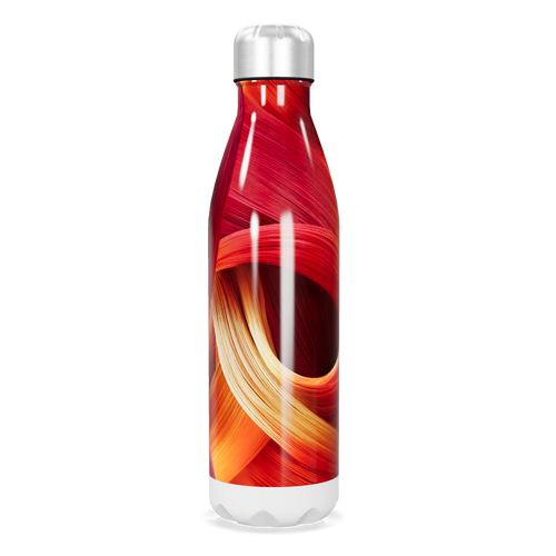Garrafa Inox - Estampa Vermelha Abstrata