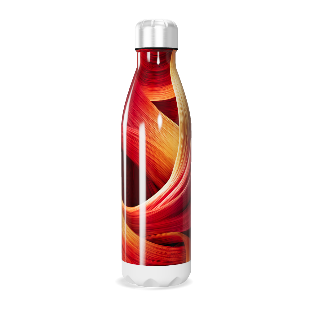 Garrafa Inox - Estampa Vermelha Abstrata