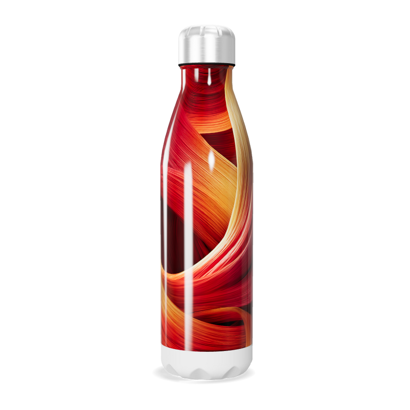 Garrafa Inox - Estampa Vermelha Abstrata