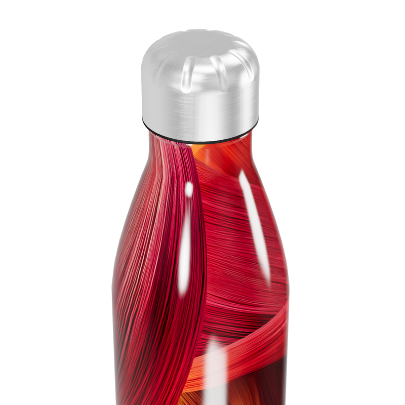 Garrafa Inox - Estampa Vermelha Abstrata