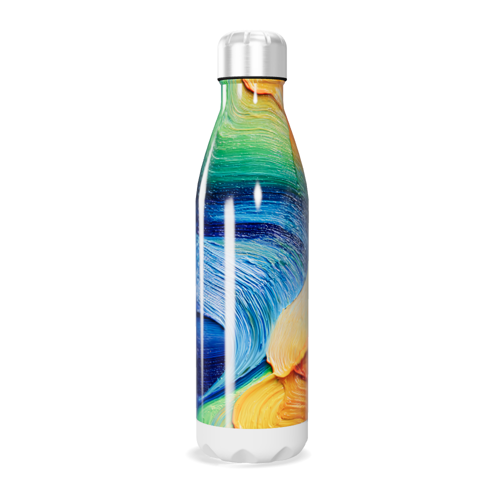 Garrafa Inox Colorida - Design Abstrato