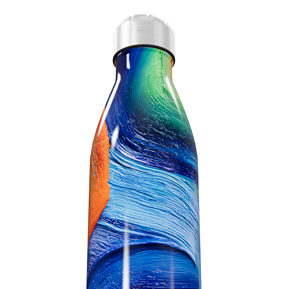 Garrafa Inox Colorida - Design Abstrato