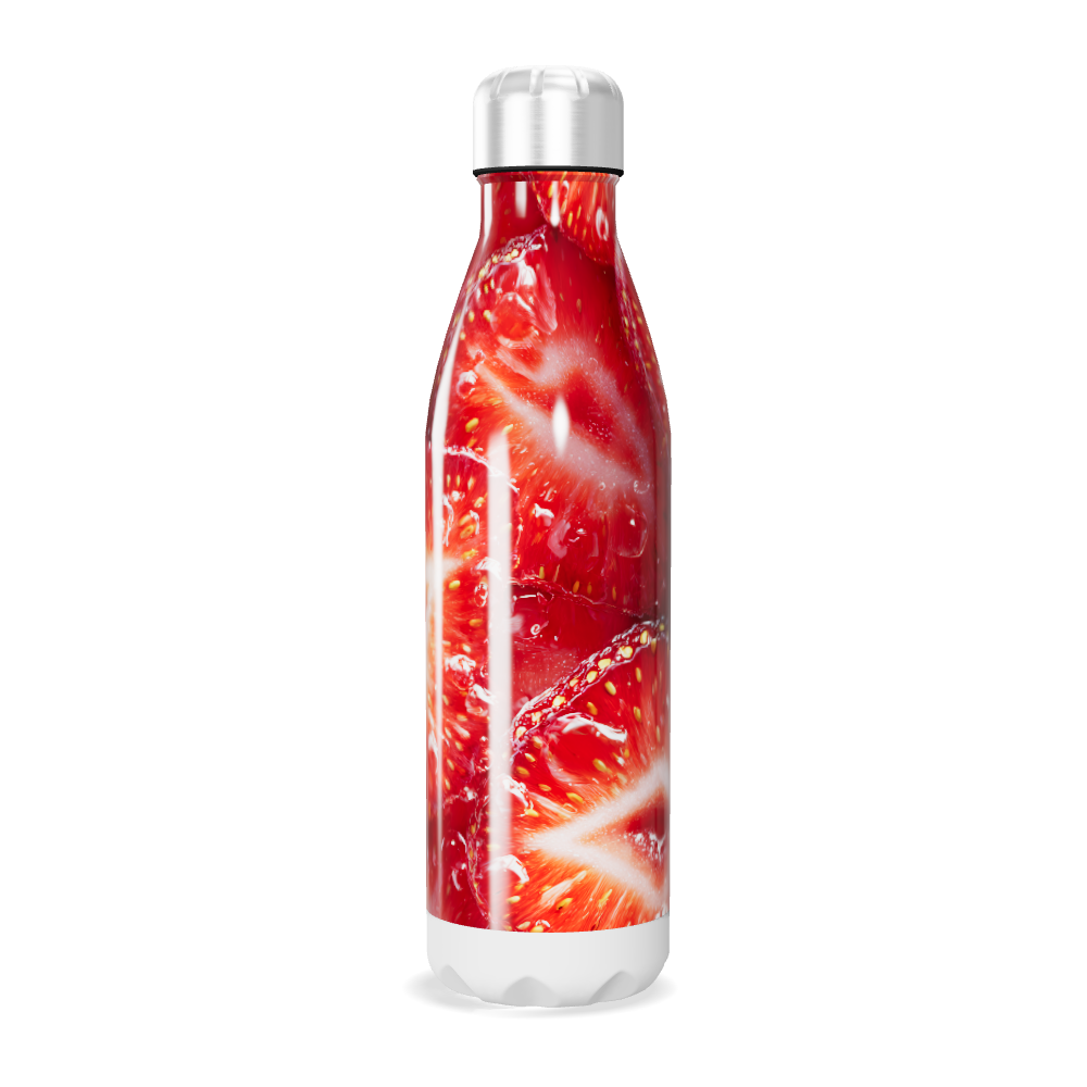 Garrafa Inox - Estampa Morango 500ml