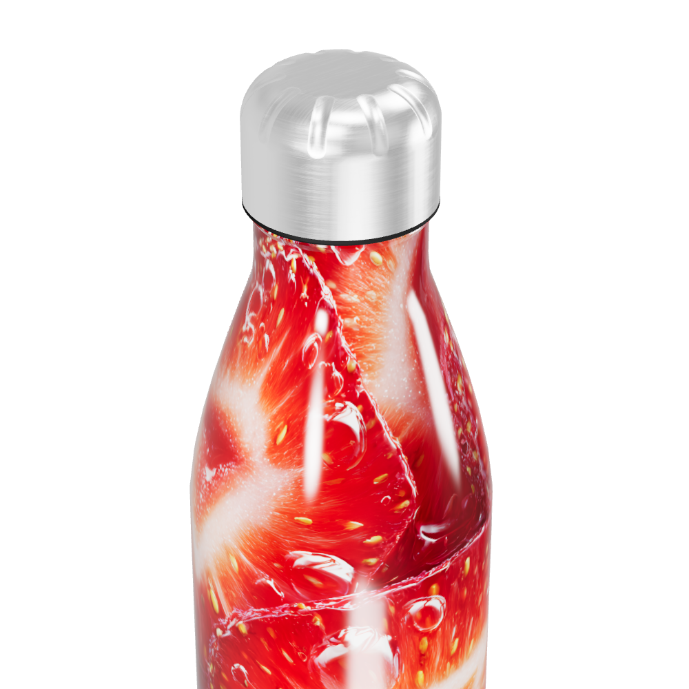 Garrafa Inox - Estampa Morango 500ml