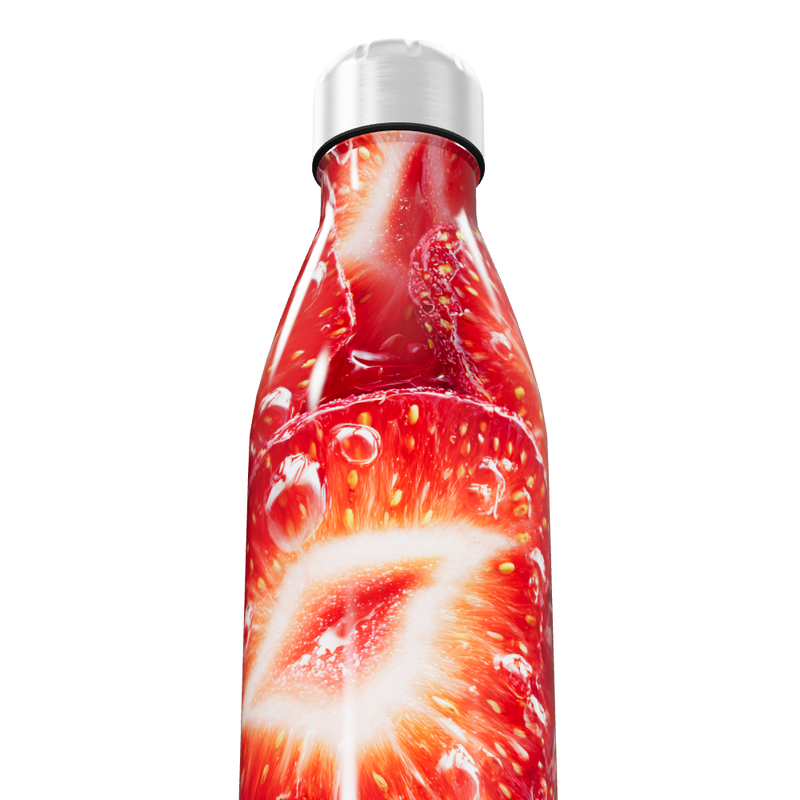 Garrafa Inox - Estampa Morango 500ml