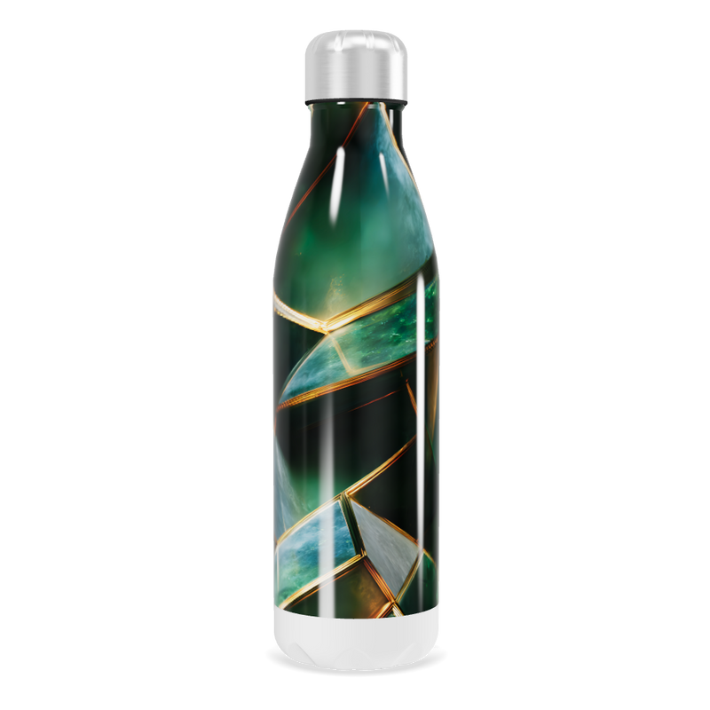 Garrafa Inox - Verde Geométrica