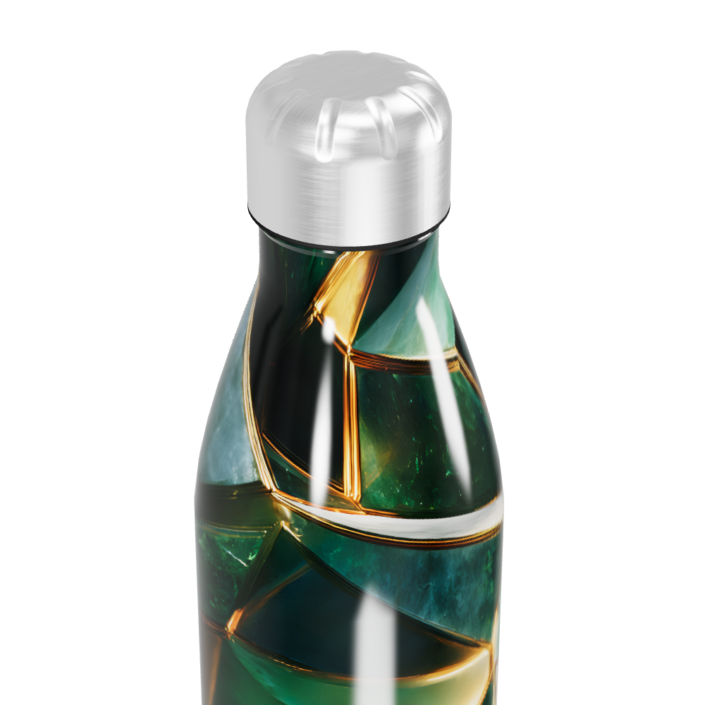 Garrafa Inox - Verde Geométrica