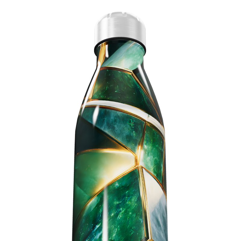 Garrafa Inox - Verde Geométrica