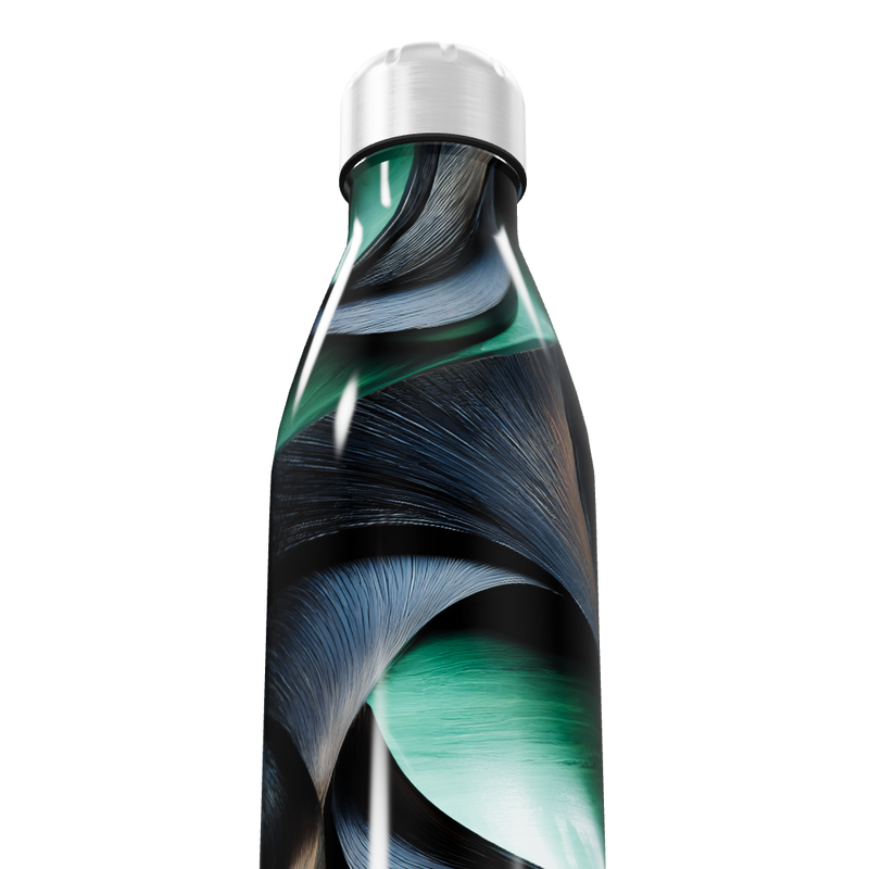 Garrafa Inox - Estampa Abstrata Colorida