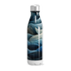 Garrafa Inox - Estampa Ondas Azul e Branco