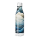 Garrafa Inox - Estampa Ondas Azul e Branco