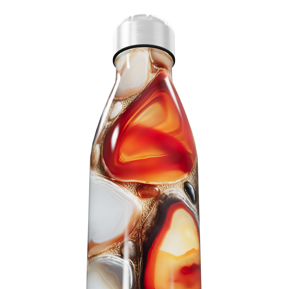 Garrafa Inox - Estampa Pedras Coloridas