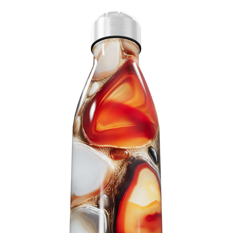 Garrafa Inox - Estampa Pedras Coloridas